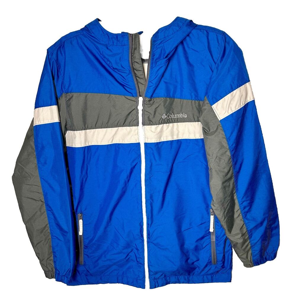 Columbia Jacket Windbreaker Youth Size L 14/16‎ Hooded Long Sleeve Lightweight